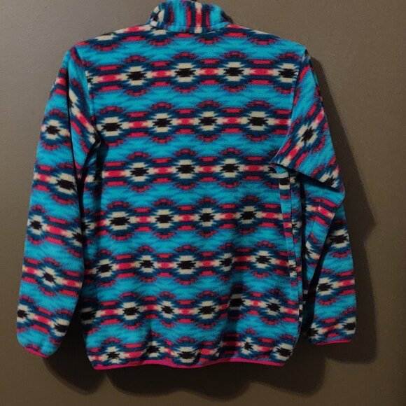Patagonia Synchilla Aztec Snap T Pullover Fleece Jacket Women's XL - Picture 4 of 7